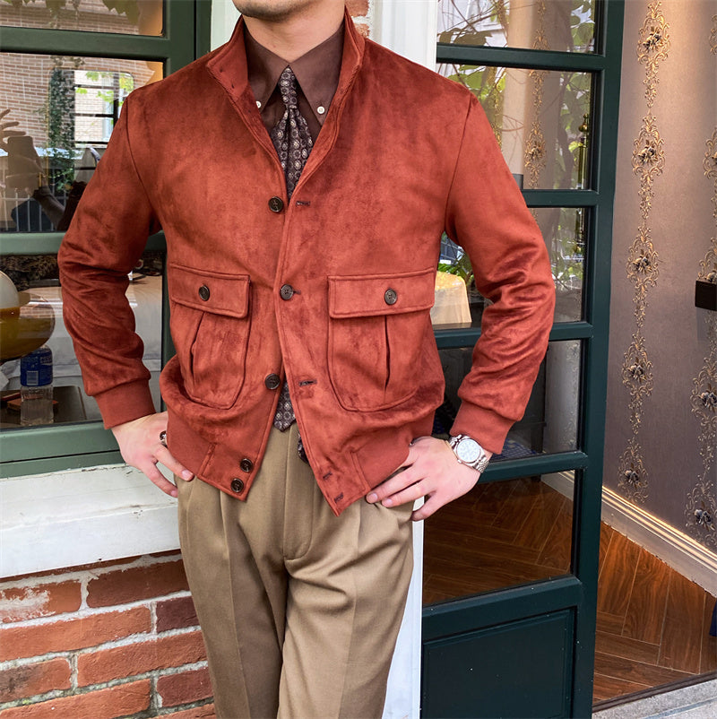 Premium Suede Jacket – Comfort Fit, Timeless Elegance