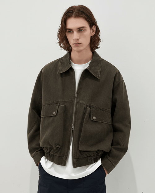 Popo Vision Vintage Utility Jacket – Relaxed Fit, Premium Style