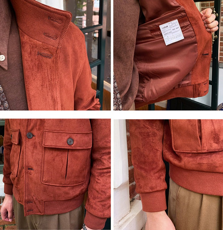 Premium Suede Jacket – Comfort Fit, Timeless Elegance