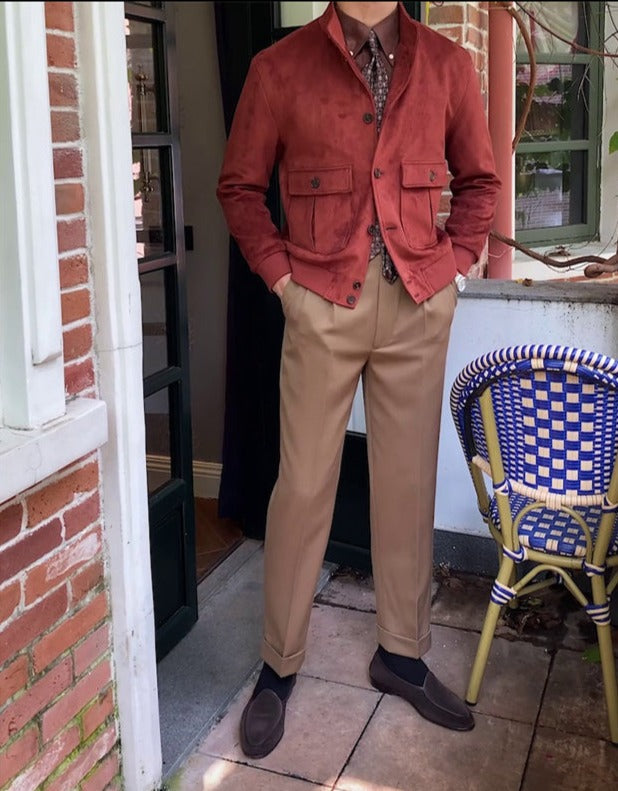 Premium Suede Jacket – Comfort Fit, Timeless Elegance